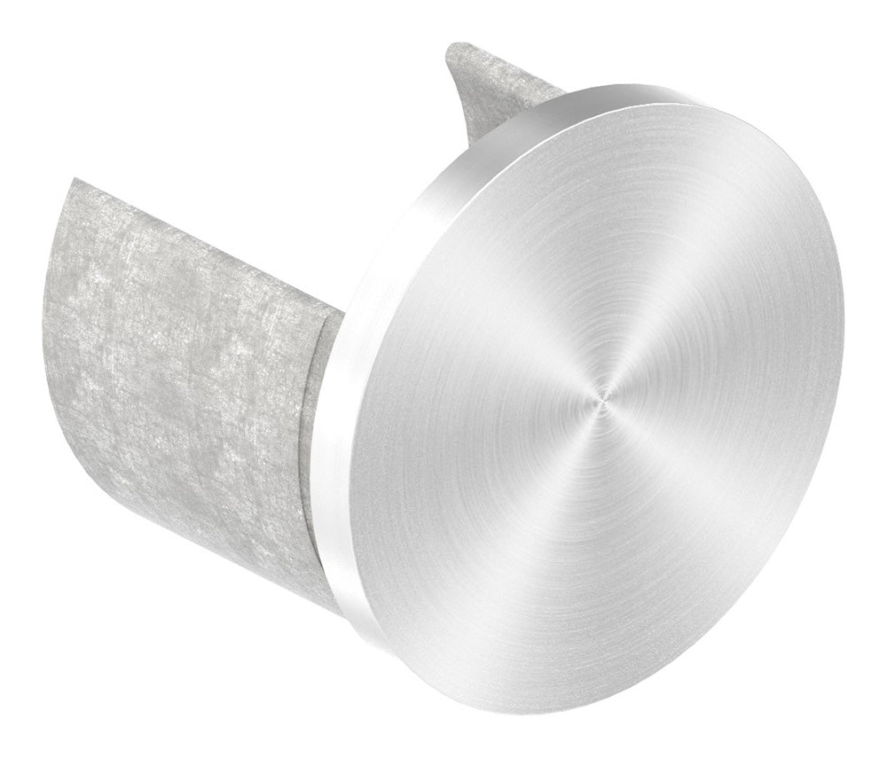 Flache Endkappe für Glasleistenrohr ø 42,4 x 1,5mm, V2A