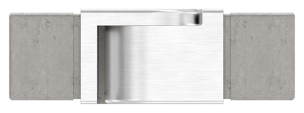 Rohrverbinder seitwärts, flexibel 90 - 180°, für Glasleistenrohr 40 x 40 x 1,5mm, V4A