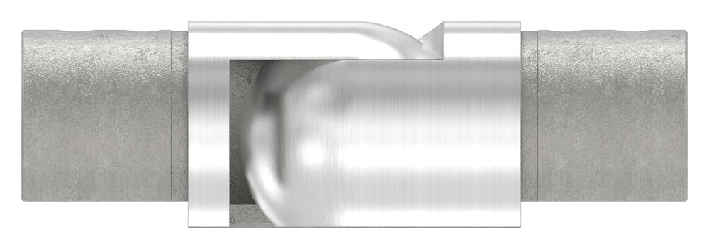 Rohrverbinder seitwärts, flexibel 90 - 180°, für Glasleistenrohr ø 42,4 x 1,5mm, V4A