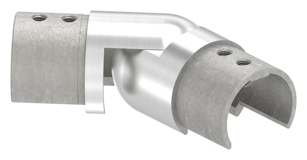 Rohrverbinder seitwärts, flexibel 90 - 180°, für Glasleistenrohr ø 42,4 x 1,5mm, V4A