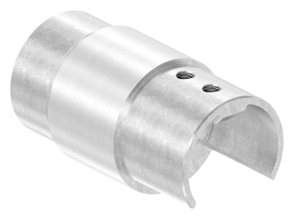 Nutrohr-Adapter, auf Rohr ø 42,4 x 2,0mm, für Glasleistenrohr ø 42,4 x 1,5mm, V4A