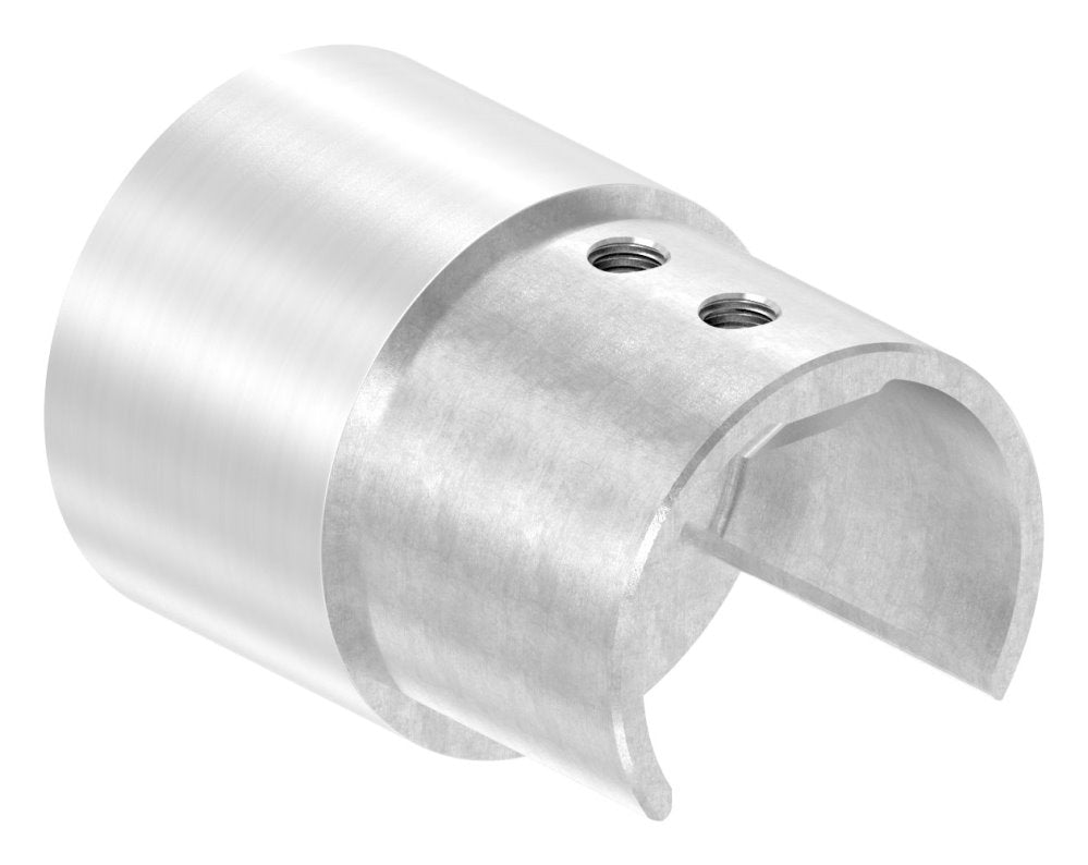 Nutrohr-Adapter, auf  Steckverbinder für Rohr ø 42,4 x 2,0mm, für Glasleistenrohr ø 42,4 x 1,5mm, V4A