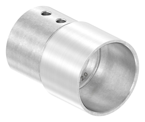 Nutrohr-Adapter, auf  Steckverbinder für Rohr ø 42,4 x 2,0mm, für Glasleistenrohr ø 42,4 x 1,5mm, V4A
