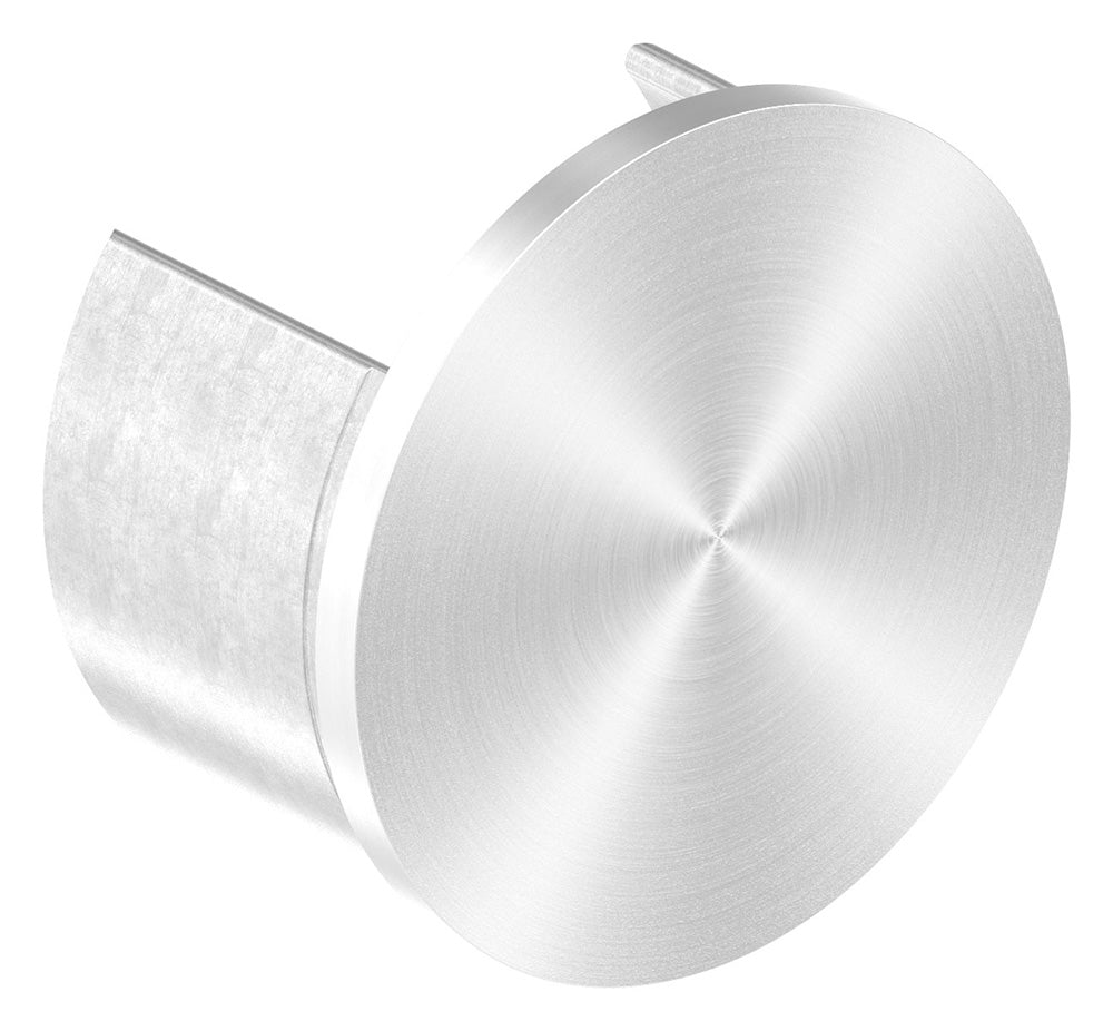 Flache Endkappe für Glasleistenrohr ø 60,3 x 1,5mm, V4A