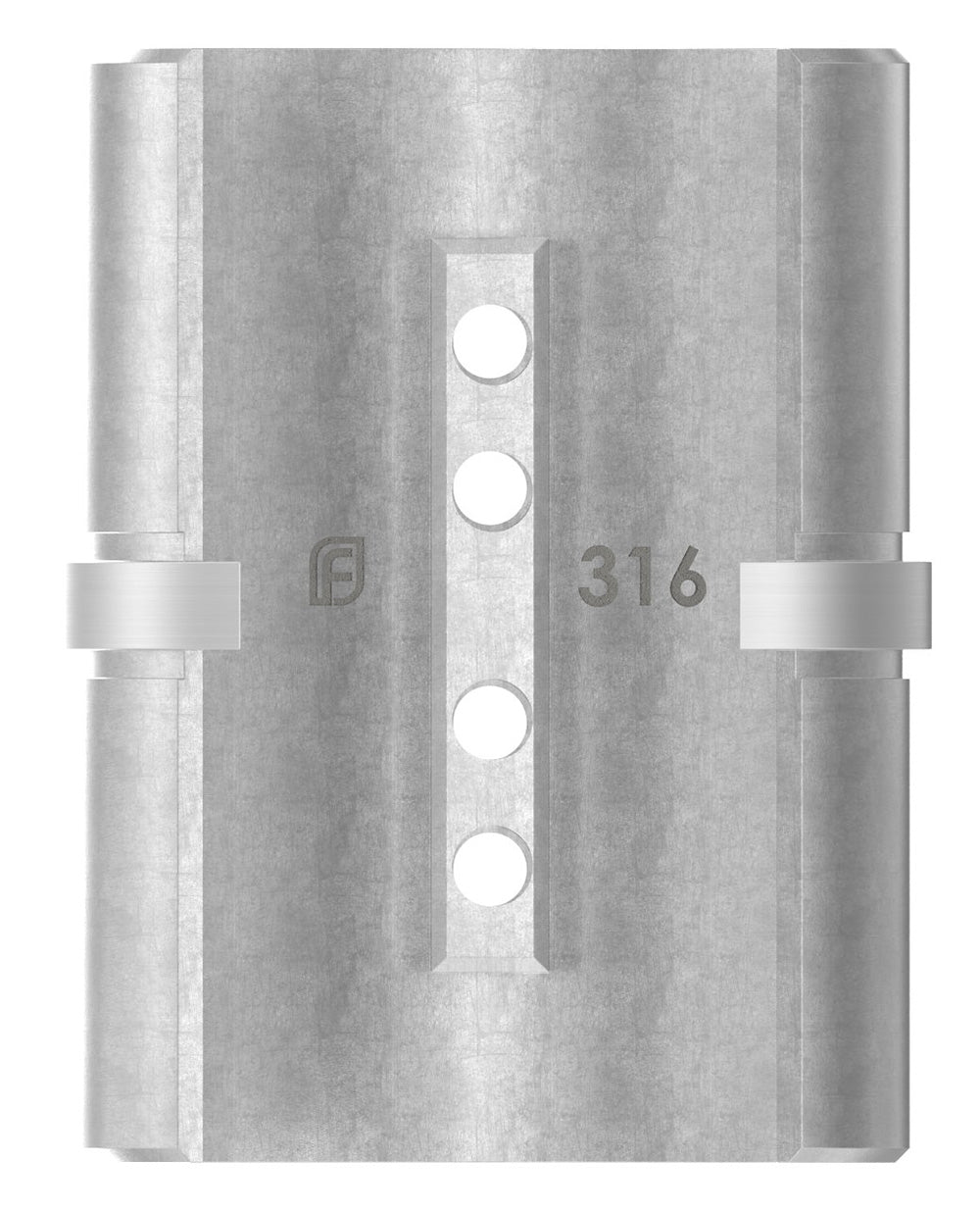 Rohrverbinder für Glasleistenrohr ø 60,3 x 1,5mm, V4A