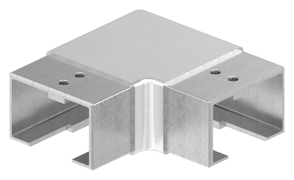 Verlaufsecke 90° für Glasleistenrohr 60 x 40 x 1,5mm, V2A