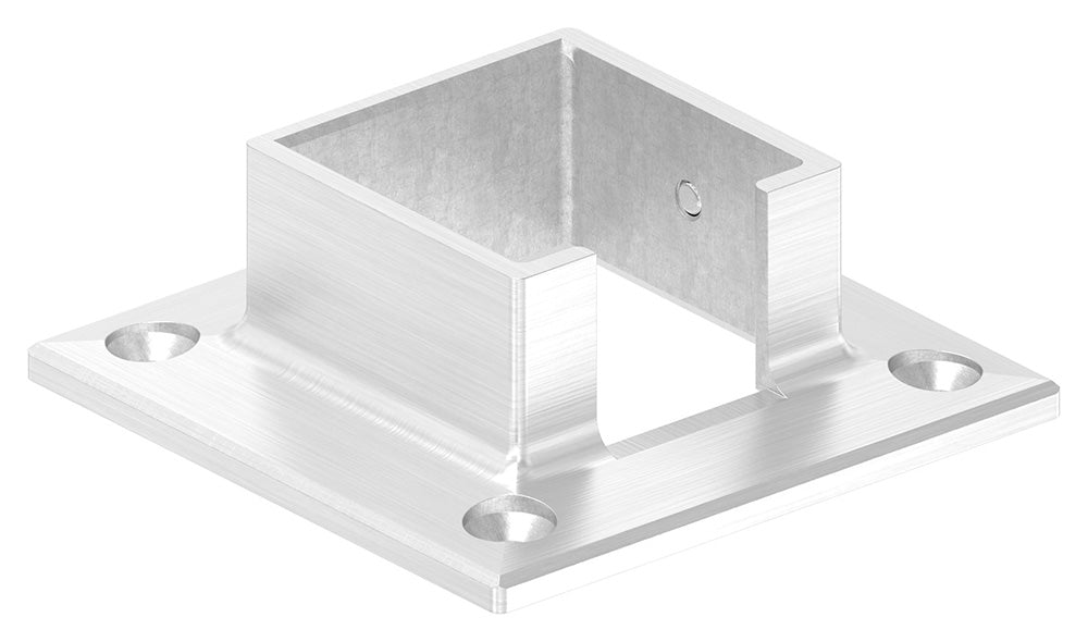 Wandhalter für Glasleistenrohr 40 x 40 x 1,5mm, V4A