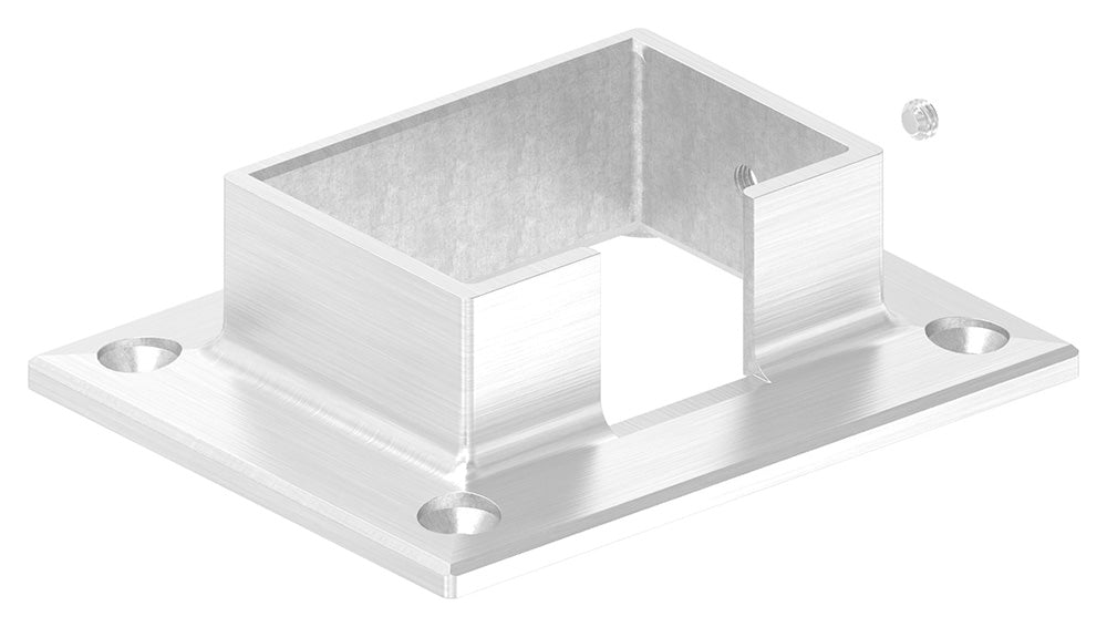 Wandhalter für Glasleistenrohr 60 x 40 x 1,5mm, V2A