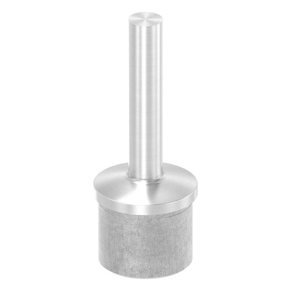 Handlaufstütze ø 14mm aus einem Teil für ø 42,4 x 2,0mm Pfosten, zum Anschweißen an Handlauf, aus V4A