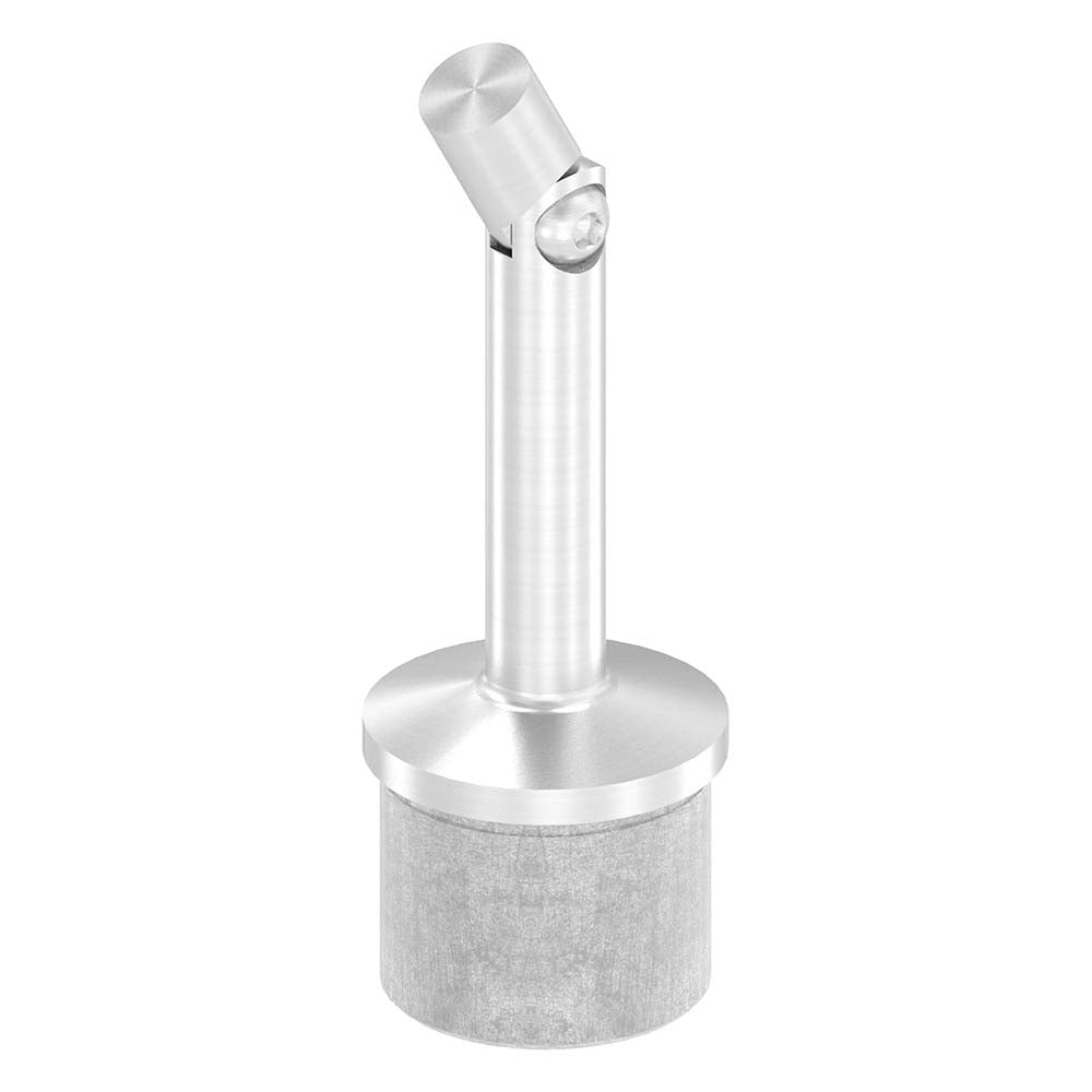 Handlaufstütze aus einem Teil, mit Gelenk, für ø 42,4 x 2,0mm Pfosten, zum Anschweißen an Handlauf