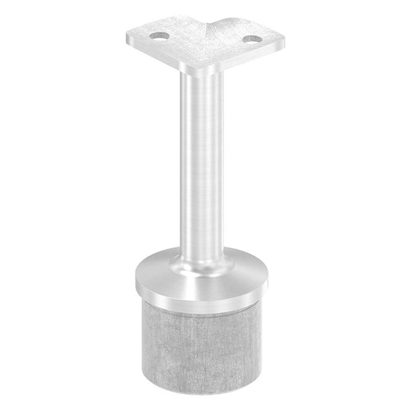 90° Handlaufstütze aus einem Teil für ø 42,4 x 2,0mm Pfosten, mit Halteplatte für Handlauf ø 42,4mm