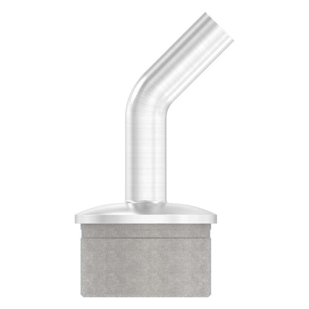 Handlaufstütze aus einem Teil, 135° gebogen, für ø 48,3 x 2,0mm Pfosten, zum Anschweißen an Handlauf
