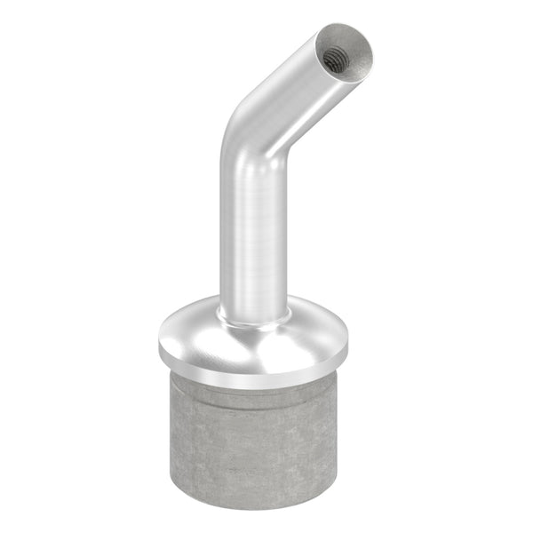 Handlaufstütze aus einem Teil, 135° gebogen, für ø 33,7 x 2,0mm Pfosten, mit M6 Innengewinde