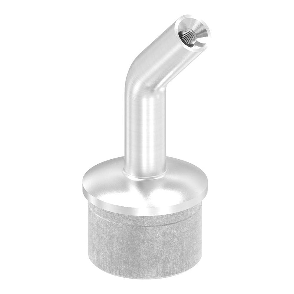 Handlaufstütze aus einem Teil, 135° gebogen, für ø 42,4 x 2,0mm Pfosten, mit M6 Innengewinde