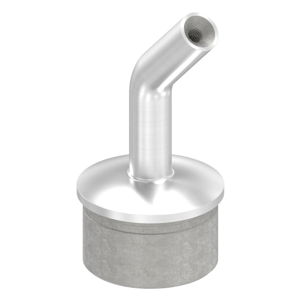 Handlaufstütze aus einem Teil, 135° gebogen, für ø 48,3 x 2,0mm Pfosten, mit M6 Innengewinde