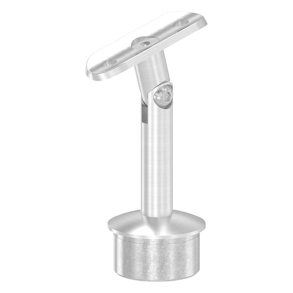 Handlaufstütze ø 14mm, verschraubt variabel zur Pfostenbefestigung, für ø 42,4 x 2,5mm Pfosten an Rohr ø 42,4mm
