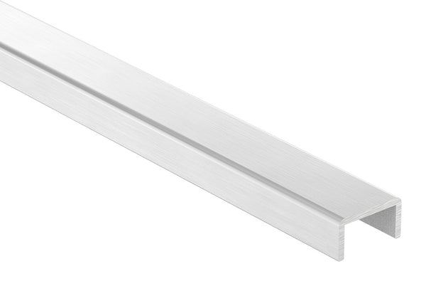 Aluminium-Kantenschutzprofil Slim, 22 x 12 x 2mm, für Glasstärke 16,00-17,52mm, Länge 6000mm