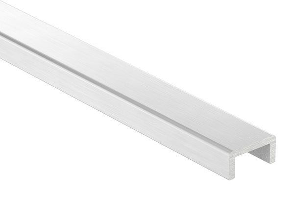 Aluminium-Kantenschutzprofil Static, 24 x 12 x 3mm, für Glasstärke 16,00-17,52mm, Länge 6000mm