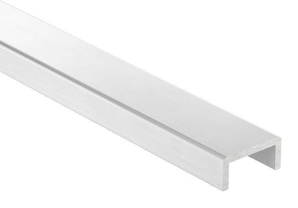 Aluminium-Kantenschutzprofil Static, 30 x 14 x 3mm, für Glasstärke 20,00-21,52mm, Länge 6000mm