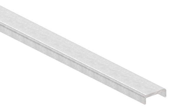 Aluminium-Kantenschutzprofil Roh Extra Slim, 18,5 x 6 x 2mm, für Glasstärke 12,00-13,52mm, Länge 3000mm