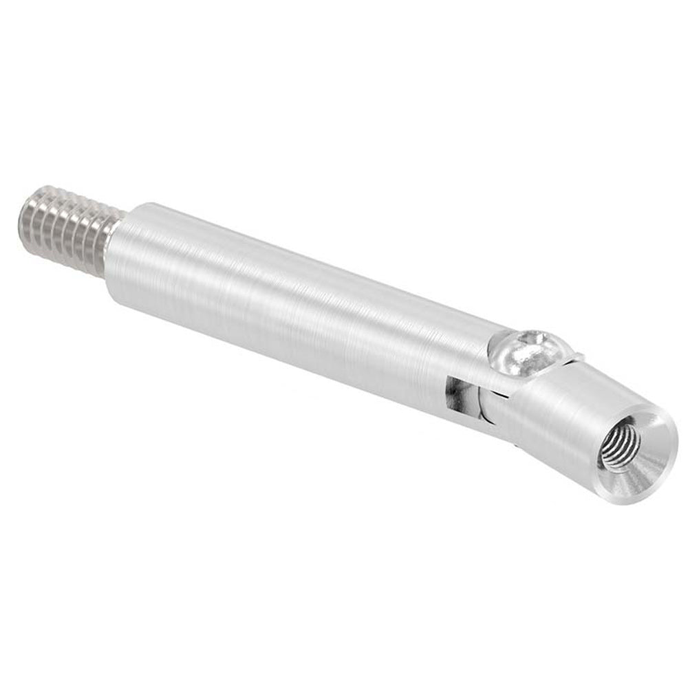 ø 12mm Stift mit Gelenk, mit M8 x 15mm Außengewinde unten und M6 x 15mm Innengewinde oben, Länge 76mm