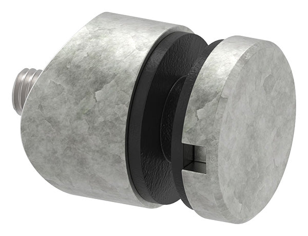 Glas-Punkthalter ø 30mm für Glas 6,0-12,76mm, Anschluss ø 42,4mm, Zinkdruckguss roh