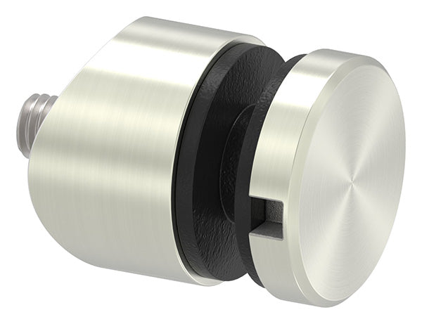 Glas-Punkthalter ø 30mm für Glas 6,0-12,76mm, Anschluss ø 42,4mm, Zinkdruckguss Edelstahleffekt