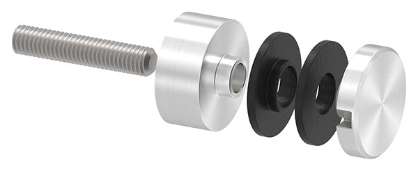Glas-Punkthalter ø 30mm für Glas 6,0-12,76mm, flacher Anschluss