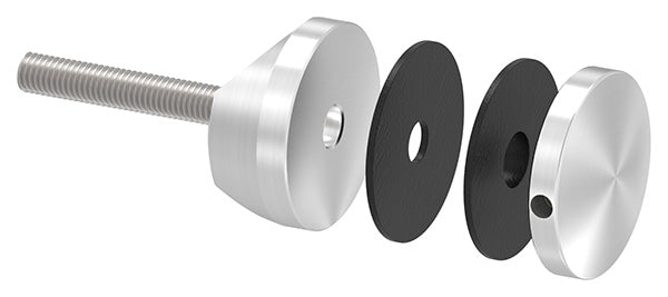 Glas-Punkthalter ø 52mm für Glas 6,0-21,52mm, Anschluss ø 42,4mm, mit AbP