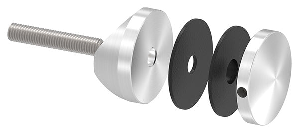 Glas-Punkthalter ø 52mm für Glas 6,0-21,52mm, Anschluss ø 48,3mm, mit AbP