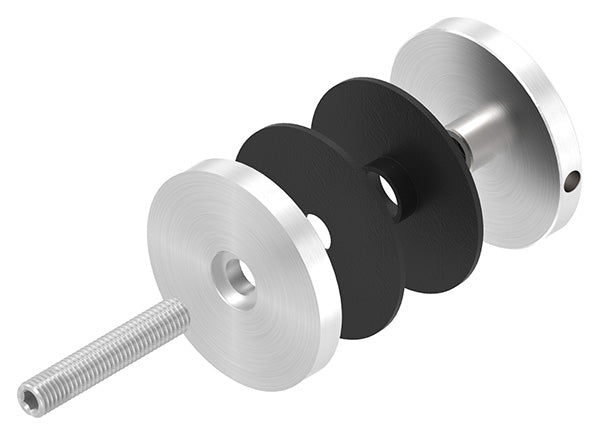 Glas-Punkthalter ø 62mm für Glas 6,0-21,52mm, flacher Anschluss, mit AbP