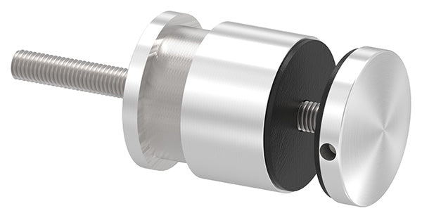 Glas-Punkthalter ø 52mm mit verstellbarem Wandabstand, für Glasstärken 6,0-25,52mm, flacher Anschluss, mit AbP