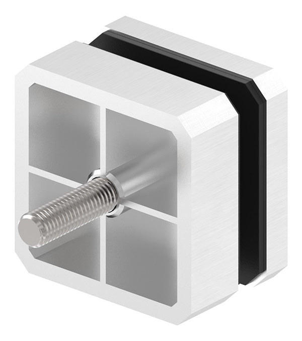 Glas-Punkthalter 63 x 63mm für Glas 8,0-21,52mm, flacher Anschluss, mit AbP