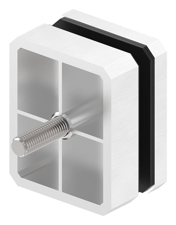 Glas-Punkthalter 63 x 78mm für Glas 8,0-21,52mm, flacher Anschluss, mit AbP
