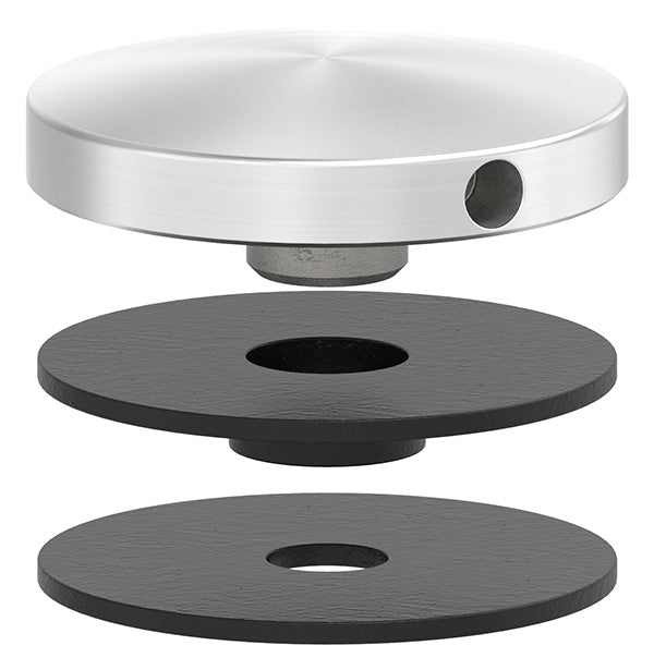 Glas-Punkthalter 52mm, Oberteil, für Glas 6,0-21,52mm, V2A