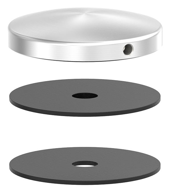 Glas-Punkthalter 72mm, Oberteil, für Glas 12,0-21,52mm, V2A