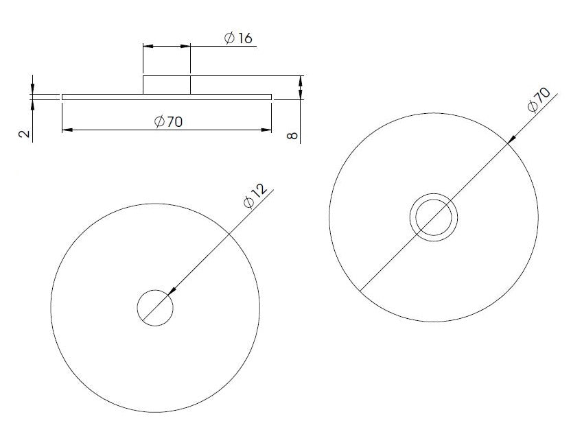 Gummieinlage für Glas-Punkthalter ø 72mm