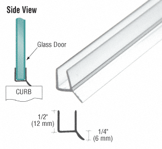 Dual Durometer PVC-Dichtung und Abstreifer für 7,93 mm (5/16") Glas