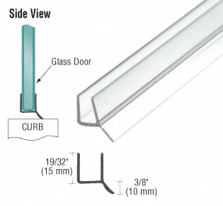 Dual Durometer PVC-Dichtung und Abstreifer für 12 mm (1/2") dickes Glas