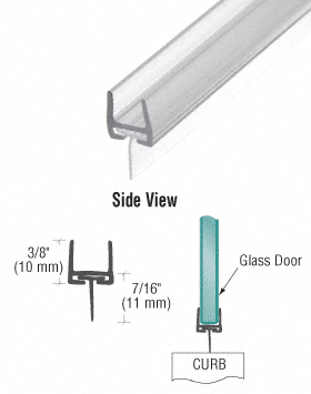 Polycarbonat Bodenschiene mit Abstreifer für 7,93 mm (5/16") Glas