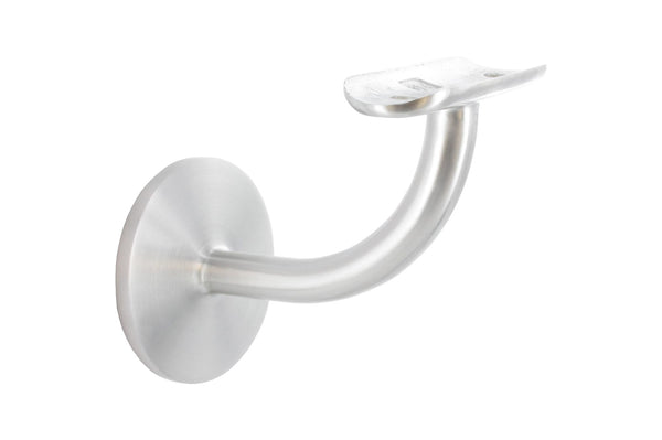 Handlaufhalter zur Wandbefestigung, mit verschweißter Ronde 60 x 5mm mit M8 Innengewinde, für Rohr ø 33,7mm