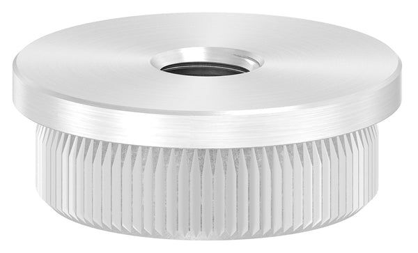 Endkappe flach mit M8 Innengewinde, massiv, für Rohr ø 30,0 x 2,0mm, zum Einschlagen