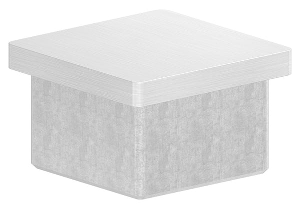 V2A Einsteckkappe, für Vierkantrohr 40 x 40 x 3,0mm