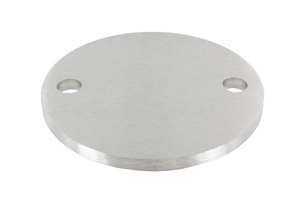 Ronde ø 100mm, Stärke 8mm, mit zwei ø 13mm Bohrungen, einseitig geschliffen, mit Längsschliff