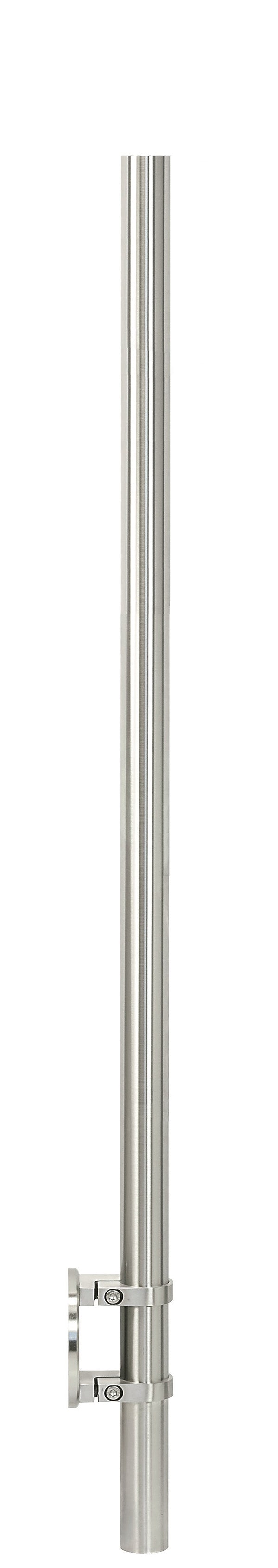 Edelstahlpfosten zur Seitenmontage 42,4mm, Länge 1190mm (zur Selbstbearbeitung)