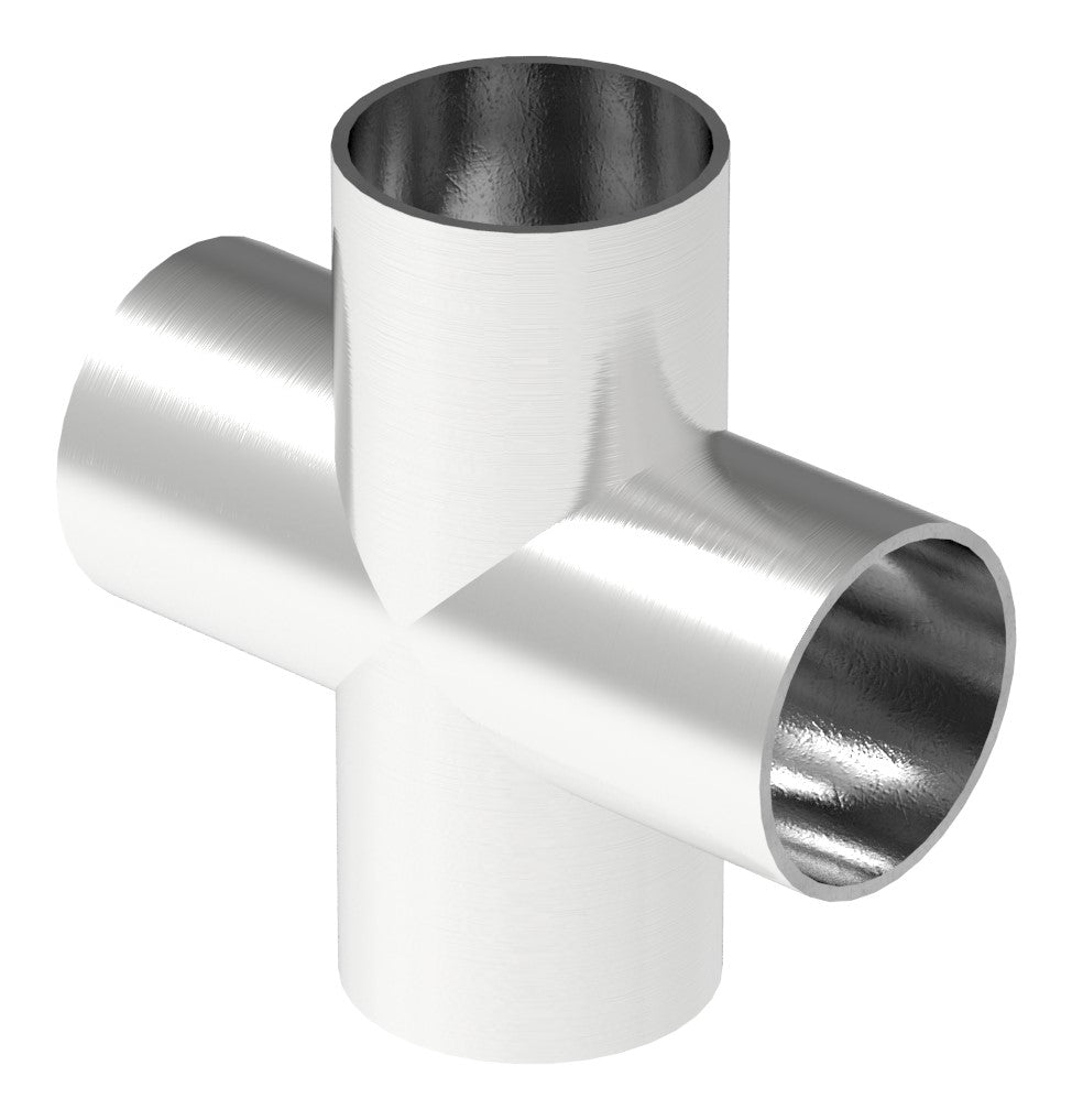 Kreuzstück zum Anschweißen, für Rohr ø 48,3mm, Wandstärke 2,0mm, geschliffen