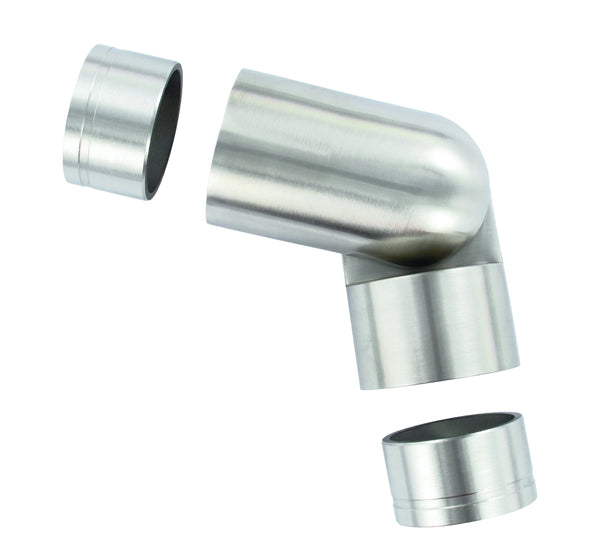 Verbinder flexibel für Holzhandlauf ø 42mm, inkl. 2 Adaptern