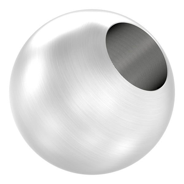Edelstahlkugel massiv ø 30mm, mit 14,2mm Durchgangsbohrung