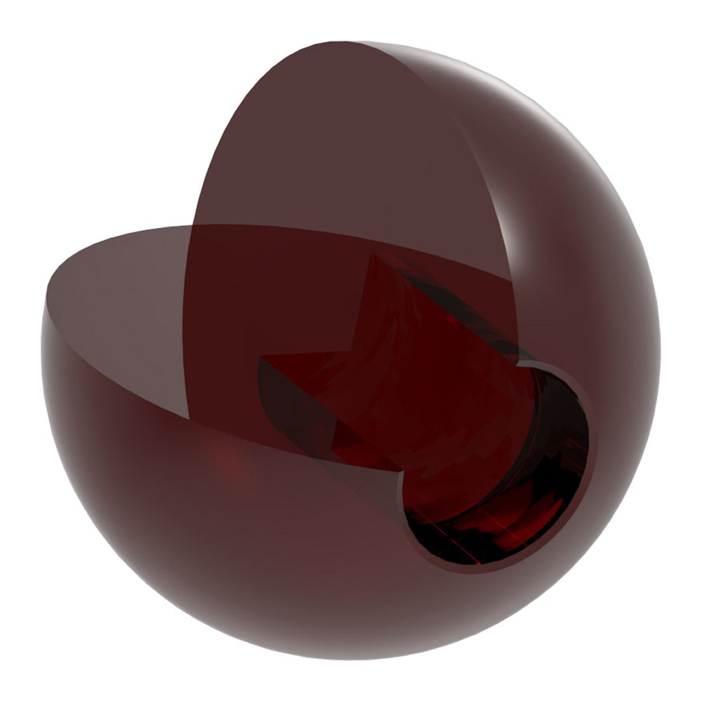 Glaskugel rot ø 35mm mit Sackloch ø 12,3mm