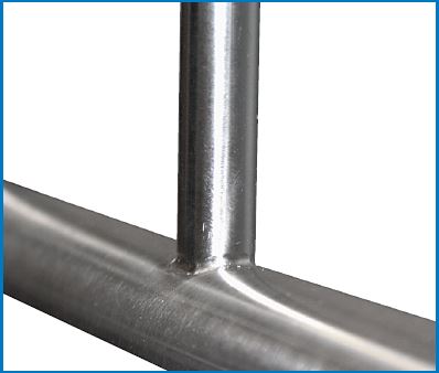 Französisches Balkongitter mit V-Ausschnitt aus V2A Edelstahl Breite 1200mm